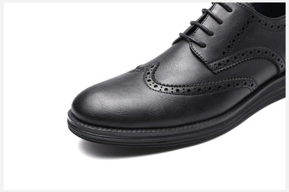 Sapatos Sociais Masculinos de Couro Genuíno Sapatos Casuais Confortáveis Masculinos Sapatos de Trabalho de Escritório Elegantes com Cadarço Masculinos