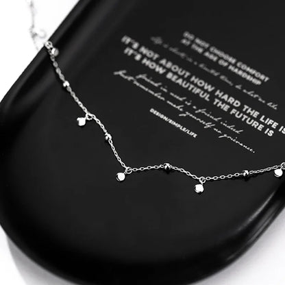 Delicate Jewelry Round Bead Discs Choker Necklace for Women Party Clavicle Chain Necklace Gifts Wholesale S-N695