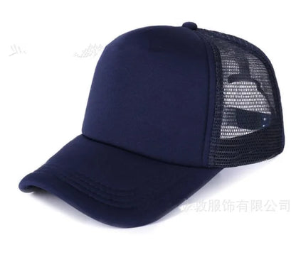 Free Custom Brand LOGO Text Design Personality DIY Trucker Hat AD Baseball Cap Men Women Blank Mesh Adjustable Hat