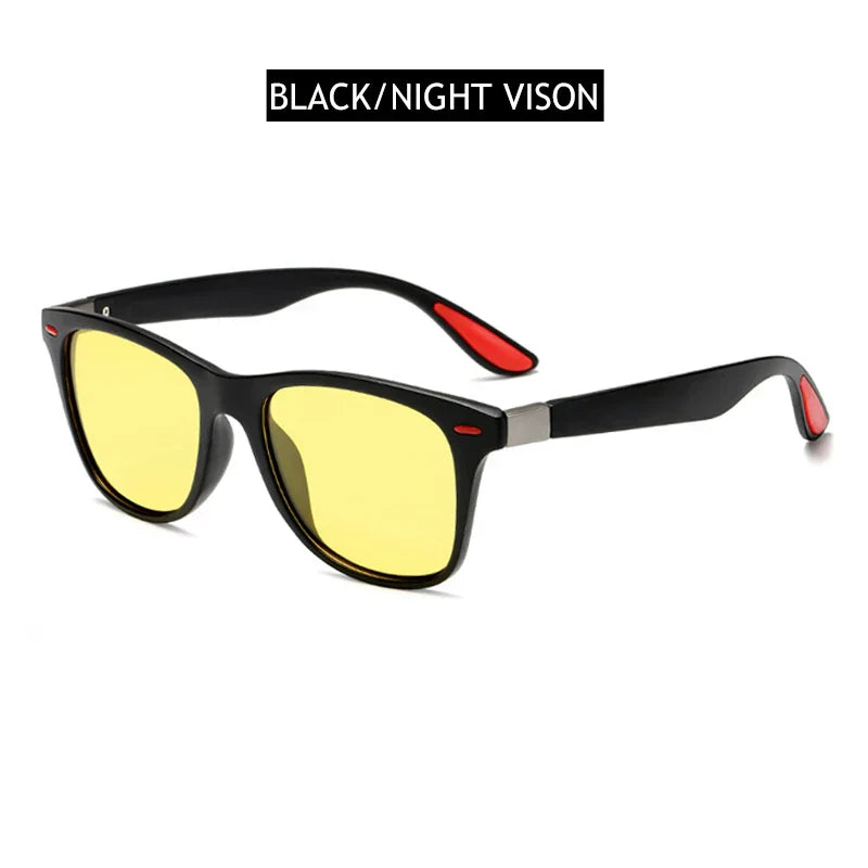 Polarized Sunglasses Men Women Classic Square Plastic Driving Sun Glasses Male Fashion Black Travelling Shades UV400