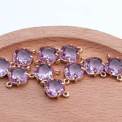10pcs/lot,M438,jewelry accessories,diy bracelet,copper metal,hand made,glass pendant,charms,jewelry making,diy earring
