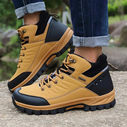 Brand Winter Men's Boots Warm Men's Snow Boots High Quality Leather Men Sneakers Outdoor Men Hiking Boots Work Shoes Size 39-46