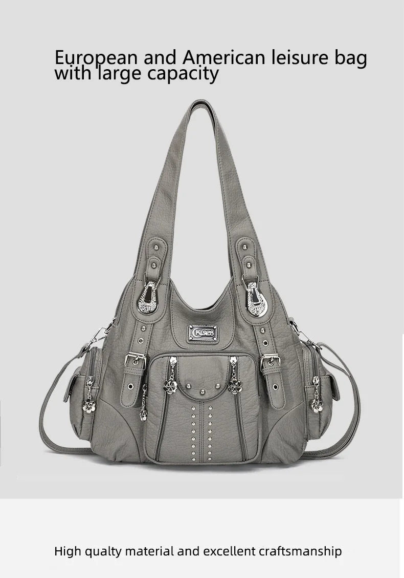 Women Fashion Handbags Women Shoulder Bags PU Leather Handbag Female Satchel Shoulder Purse Bag bolsa feminina