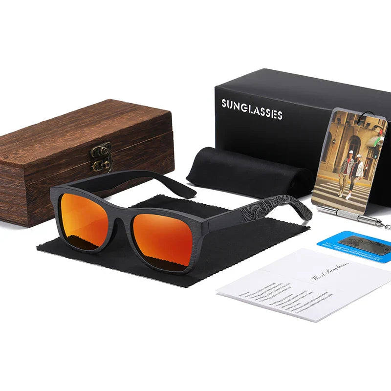 Wooden Male Lady Sunglasses Men's Luxury Brand Designer Polarized Sun Glasses Vintage Sunglass Women Eyewear With paper Box