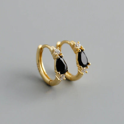 New Arrival Fashion Korean Blue Zircon Spike Geometric Stud Earrings for Women Real 925 Sterling Silver Gothic Jewelry