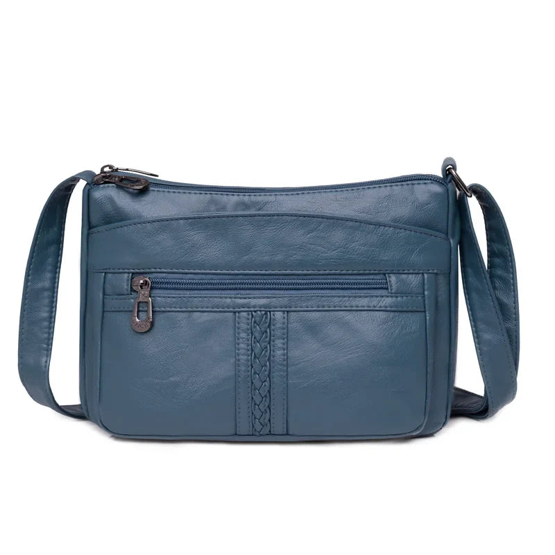 Fashion All-match Solid Color Messenger Bag High Capacity Womens Shoulder Bags 2021 New High Quality Pu Leather Women Handbag