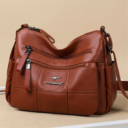 Classic Shoulder Bags High Quality Multi Pockets Soft Leather Crossbody Bags for Women 2024 Designer Luxury Handbags Purses