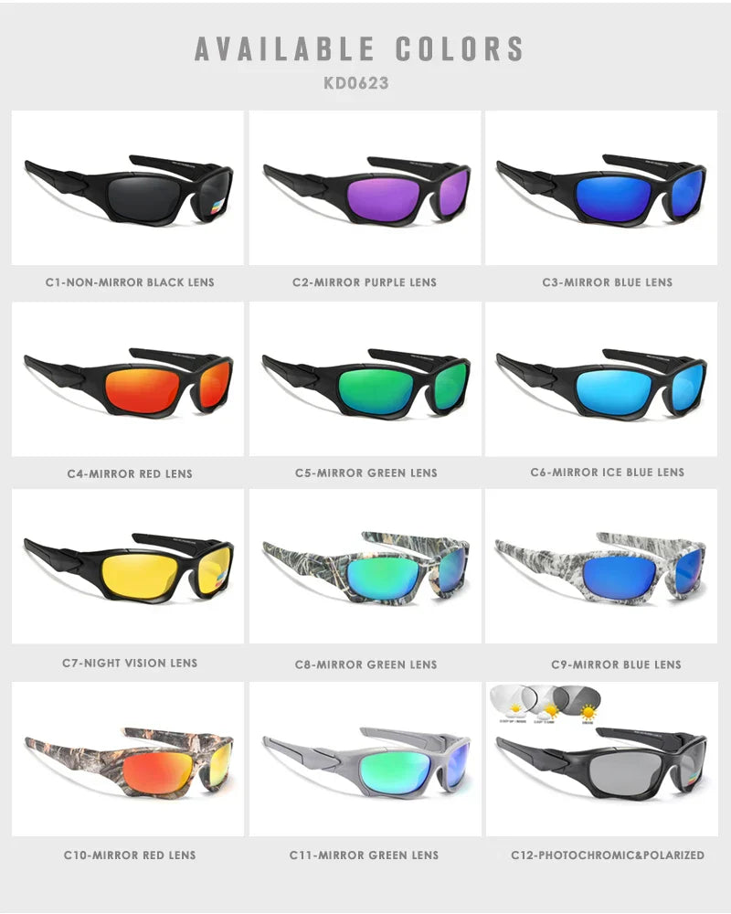 Outdoor Sports Polarized Sunglasses Men Curve Cutting Frame Stress-Resistant Lens Shield Sun Glasses Women KD0623