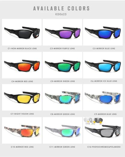 Outdoor Sports Polarized Sunglasses Men Curve Cutting Frame Stress-Resistant Lens Shield Sun Glasses Women KD0623