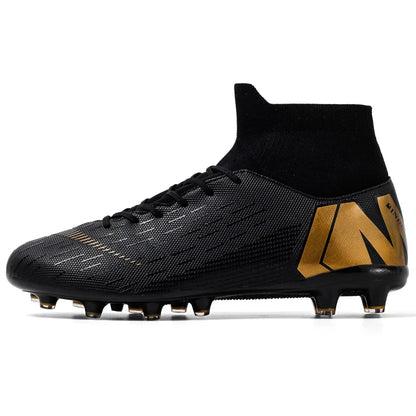 New Futstal FG/TF Orange Soccer Boots For Men High Top Men Soccer Cleats Football Trainers Men Sport Shoes zapatillas de futbol