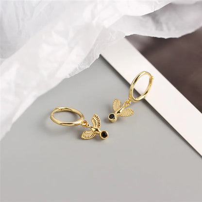 Real 100% 925 Sterling Silver Punk Hip-Hop Link Chain Gothic Studs Earrings for Fashion Women Jewelry Accessories 2022