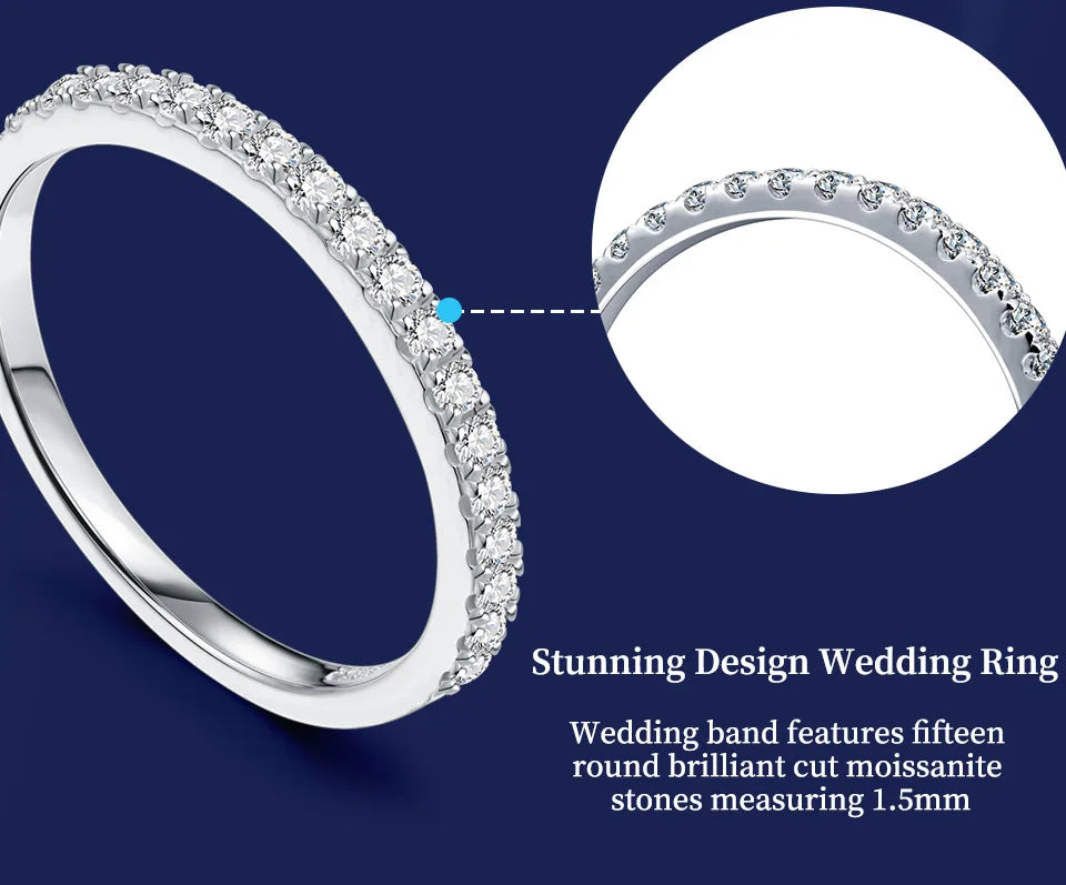 18K Rose Gold Plated Diamond Pass Test Round Excellent Cut Total 0.27 CT Moissanite Ring for Girls Cocktail Jewelry