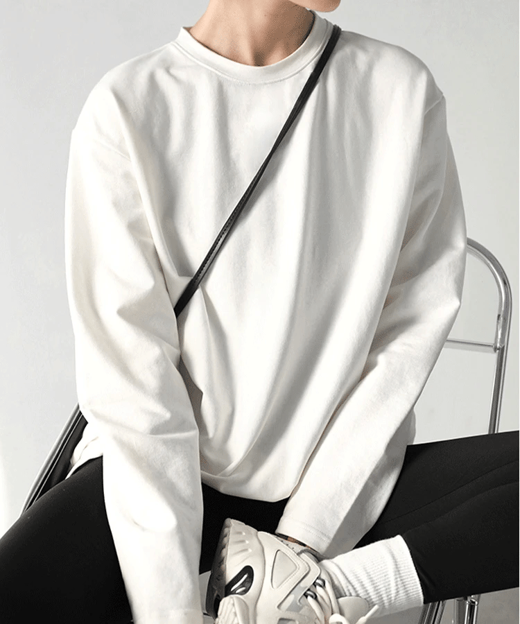 Spring Autumn Women's Solid Color Loose Long Sleeve T-shirt O-neck Basic Top Bottomed Shirt Casual  Tshirt Woman Female