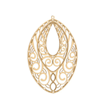 4pcs Gold Stainless Steel Filigree Earring Charm Pendants Connectors for Earring DIY Jewelry Making Supplies wholesale