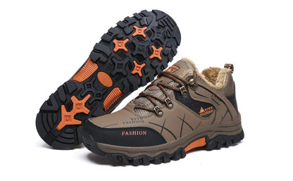 Men Winter Snow Boots Waterproof Leather Sneakers Super  Warm Men's Boots Outdoor Male Hiking Boots Work Shoes Size 39-47