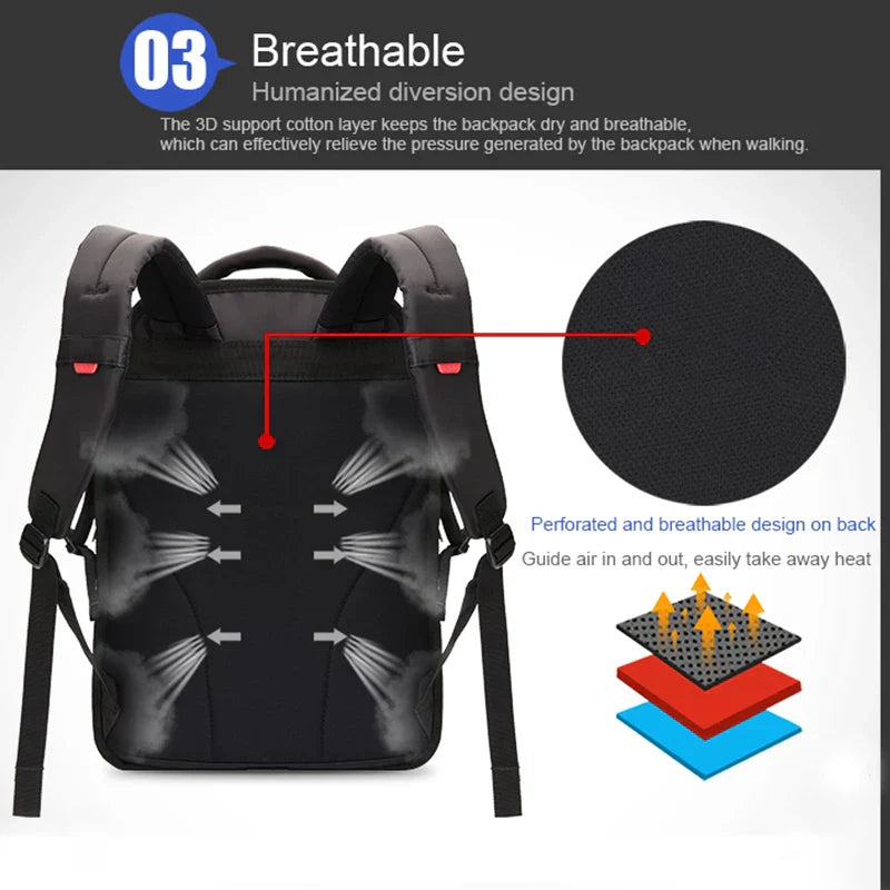 Men's Backpack Oxford Laptop Bags Casual Student Waterproof School Bag