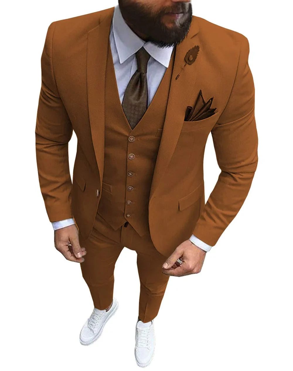 Ternos Masculinos de Baile Smoking Slim Fit 3 Peças Ternos de Casamento para Noivos