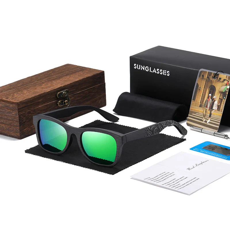 Wooden Male Lady Sunglasses Men's Luxury Brand Designer Polarized Sun Glasses Vintage Sunglass Women Eyewear With paper Box