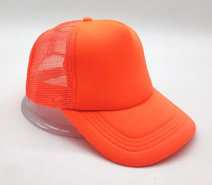 Free Custom Brand LOGO Text Design Personality DIY Trucker Hat AD Baseball Cap Men Women Blank Mesh Adjustable Hat