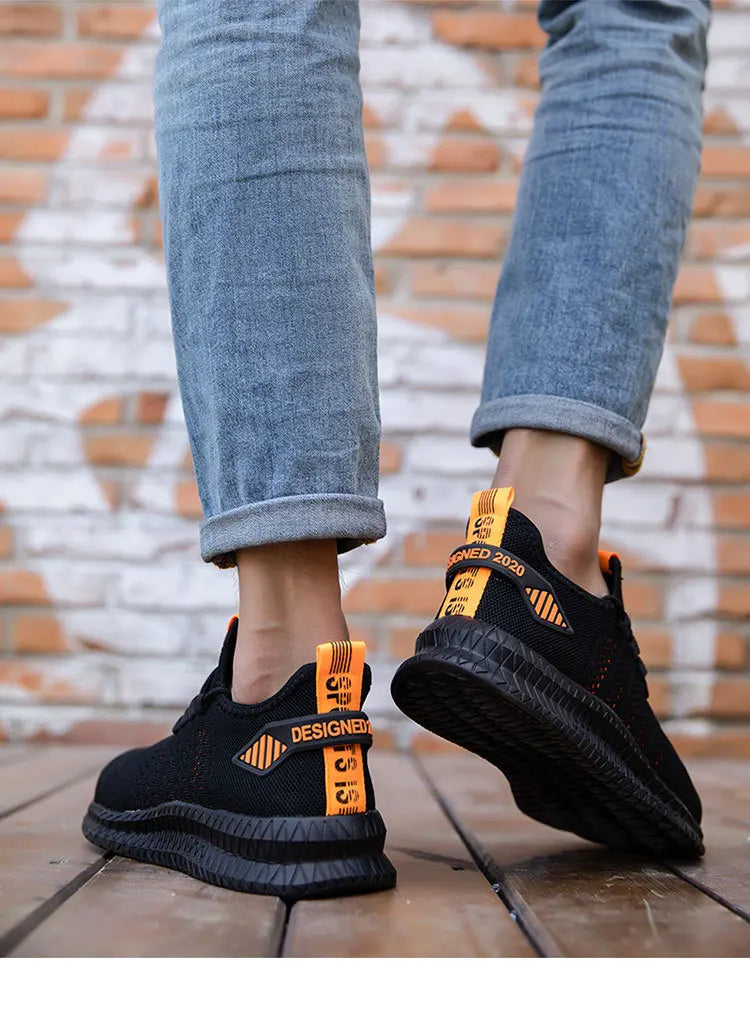 Work Safety Shoes Non-slip Waterproof Anti-smashing Steel Toe Puncture Working Boots Lightweight Fashion Sneakers For Men Women
