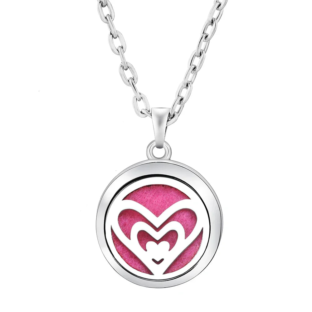 New Stainless Steel Fashion Tree Of Life  Aromatherapy Necklace Essential Oil Diffuser Perfume Locket Pendant Women Jewelry Gift