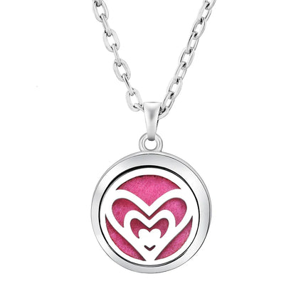 New Stainless Steel Fashion Tree Of Life  Aromatherapy Necklace Essential Oil Diffuser Perfume Locket Pendant Women Jewelry Gift