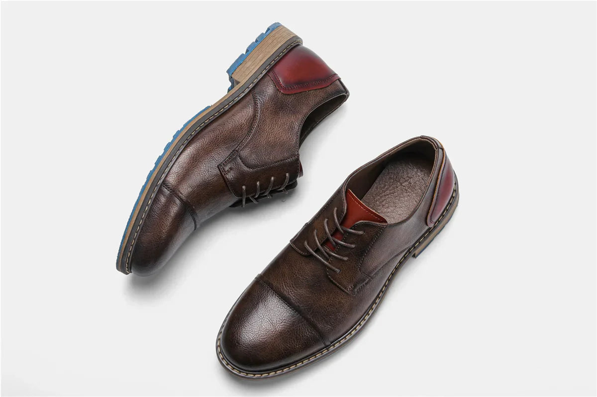 Retro Men Derby Shoes Men Casual shoes Fashion Men Leather Shoes