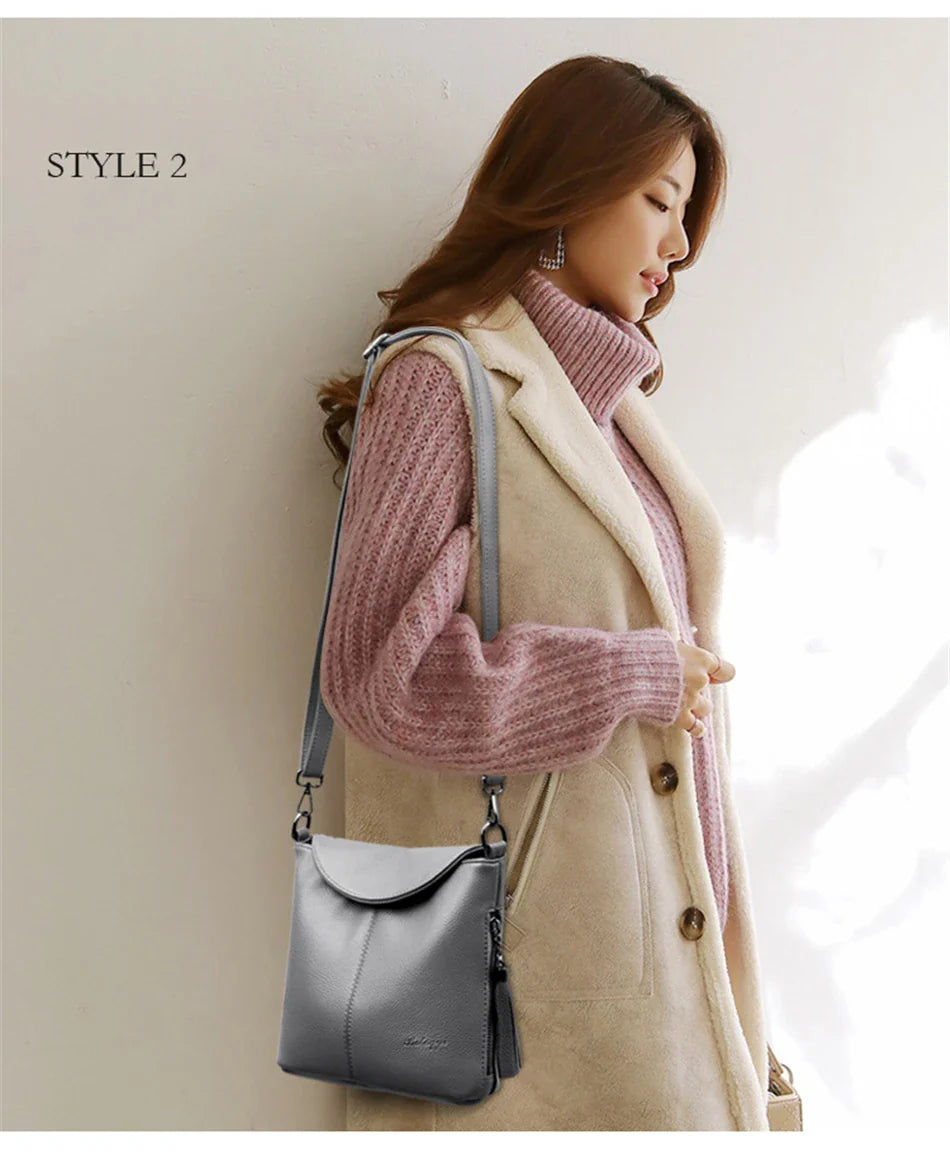 Soft Leather Crossbody Bags for Women 2024 Luxury Handbags Women Bags Designer Female Casual Hand Shoulder Bag bolsos de mujer