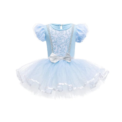 Round Yuan Girl Ballet Practice Dress Party Fancy TUTU Dress Elsa Anna Belle Alice Colorful Clothes Baby Girl Party Costumes