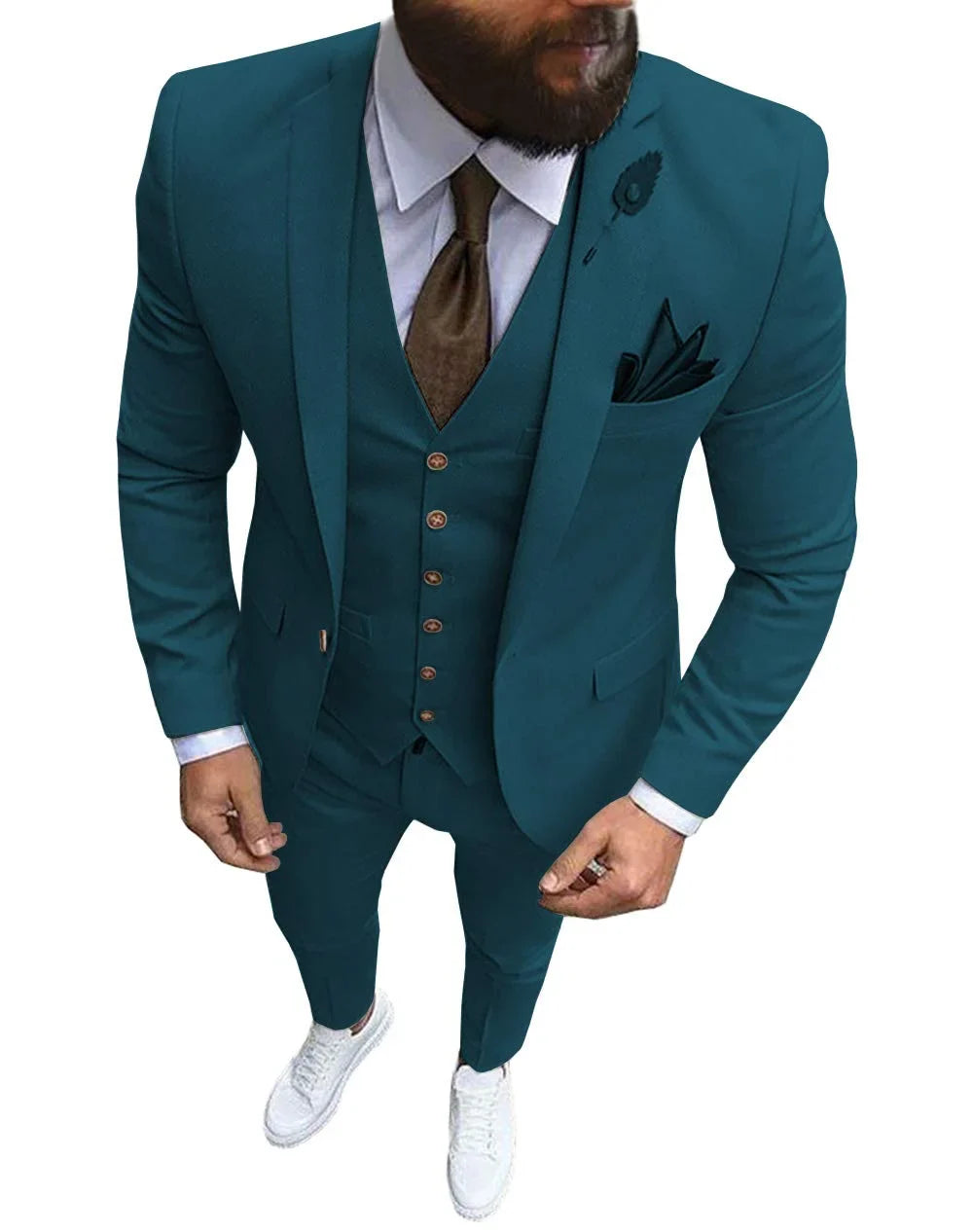 Ternos Masculinos de Baile Smoking Slim Fit 3 Peças Ternos de Casamento para Noivos