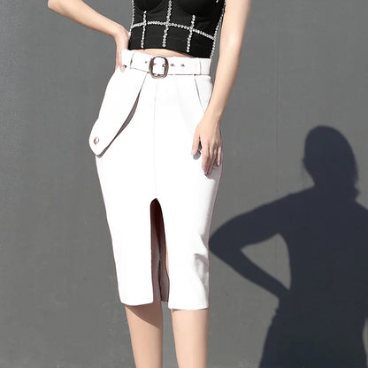 Sexy Bodycon Women's High Waist Bandage Skirt Knee Length Midi Pencil Office Party Club Elegant Skirts Clothing
