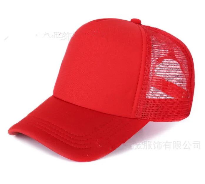 Free Custom Brand LOGO Text Design Personality DIY Trucker Hat AD Baseball Cap Men Women Blank Mesh Adjustable Hat