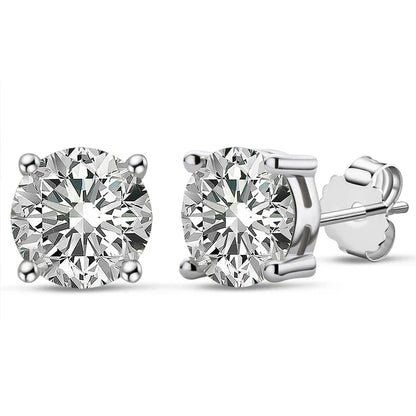 3mm/4mm/5mm/6.5mm/8mm/9mm/10mm/11mm Certified D VVS1 Moissanite Stud Earrings 925 Silver Earrings For Women Men Jewelry