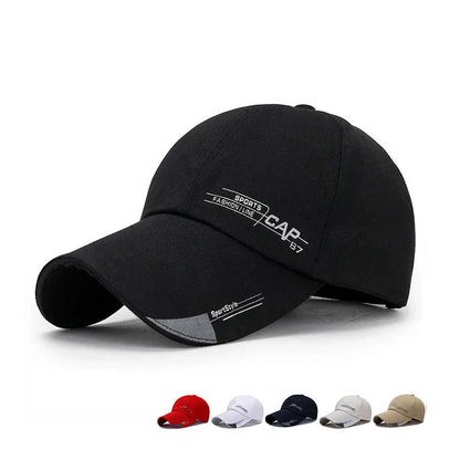 2024 Sports Cap Mens Hat For Fish Outdoor Fashion Line Baseball Cap Long Visor Brim Shade Snapback Sun Hat Bone Gorras Casquette