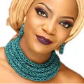 African Wedding Coral Beaded Fine Jewelry Set For Women High Quality 2023