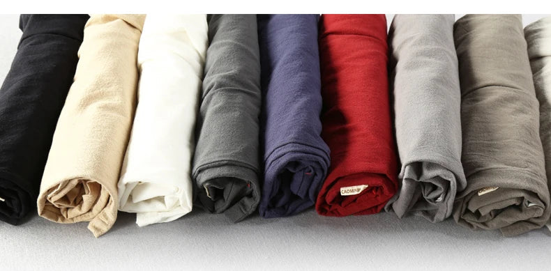 Summer Men Casual Cotton Linen Shorts Knee Length Beach Elastic Waist Shorts Solid Color Comfortable Pants New
