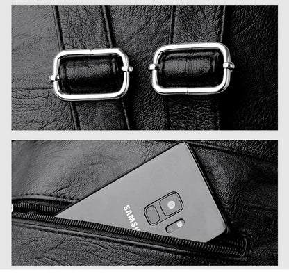 Women High Quality Leather Backpacks Vintage Female Shoulder Bag Sac a Dos Travel Ladies Bagpack Mochilas School Bags For Girls