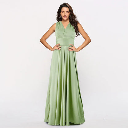 Women Multiway Wrap Convertible Boho Maxi Club Red Dress Bandage Long Dress Party Bridesmaids Infinity Robe Longue Femme