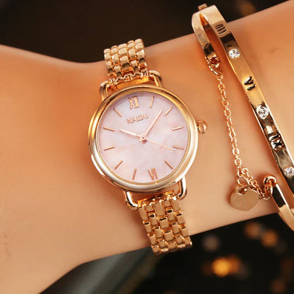 Fashion Rose Gold Woman Watch Luxury Stainless Steel Ladies Watches Small Dial Elegant Female Quartz Bracelet Wristwatch reloj