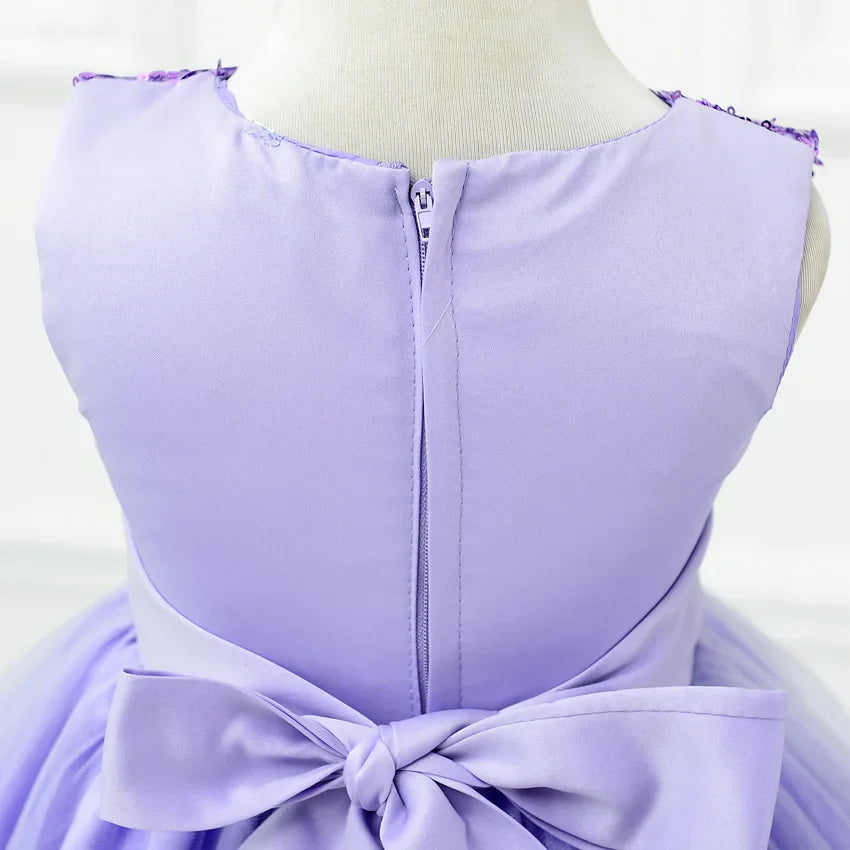 Baby Children Girl Dress NEW Kids Ceremonies Party Summer Princess Wedding Party dress sequins Sleeveless For Girls Clothes