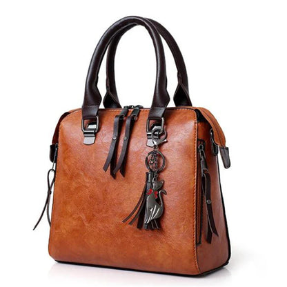 Bolsa Com Tassel Composto Feminina Bolsa De Couro De Luxo Bolsas De Marcas Famosas Designer Bolsa De Ombro Feminina Com Alça Superior 4 Peças/Conjunto