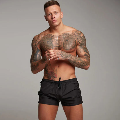 Red Running Sport Shorts Men Quick Dry Fitness Short Pants Bodybuilding