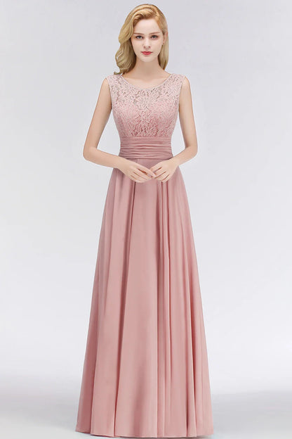 Chiffon Lace Long Evening Dresses For Women 2023 Dusty Pink Sexy V Back Formal Party Prom Gowns With Sashes Vestido De Fiesta