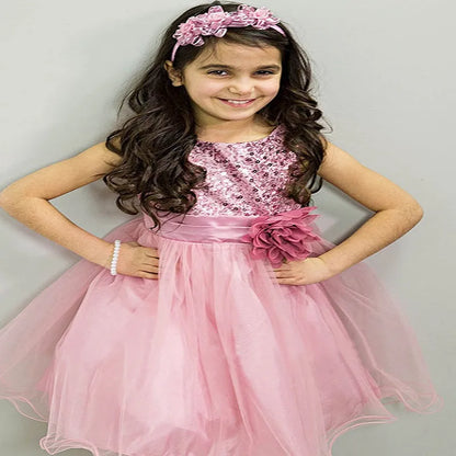 Baby Children Girl Dress NEW Kids Ceremonies Party Summer Princess Wedding Party dress sequins Sleeveless For Girls Clothes
