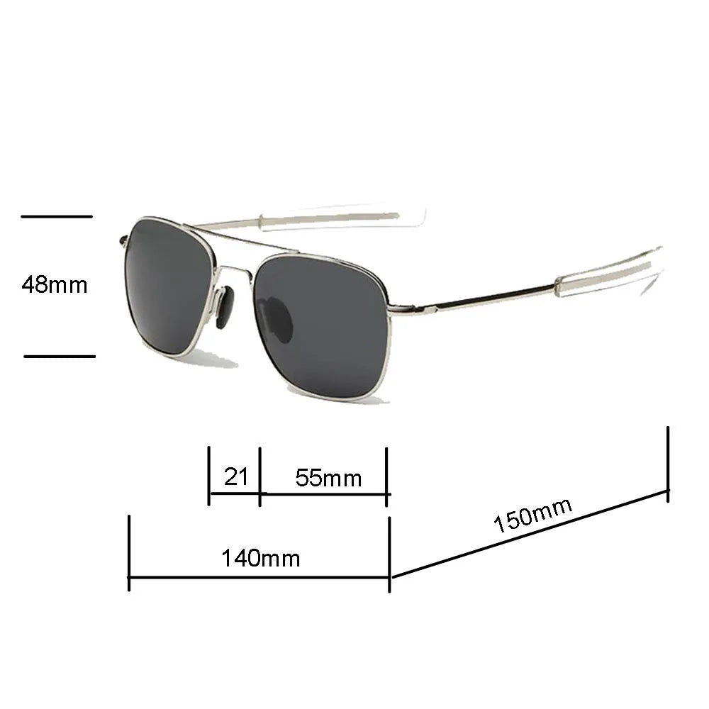American Sunglasses Air Pilot Bayonet Temples Wire Spatula Men