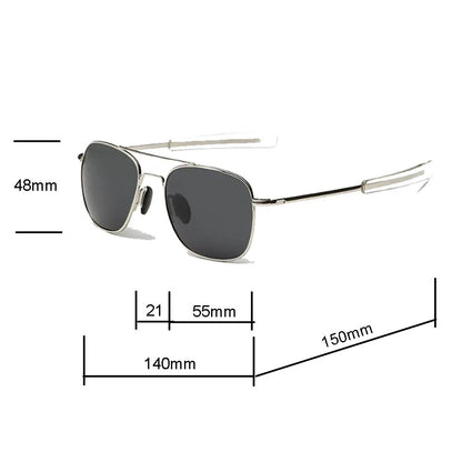 American Sunglasses Air Pilot Bayonet Temples Wire Spatula Men