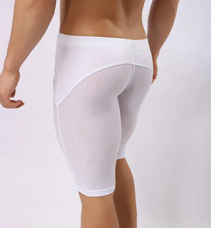Summer Style Shorts Breathable Mesh Men Tight Beach Shorts Men Multifunction Knee Length Board Shorts Beach Wear