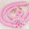 African Wedding Coral Beaded Fine Jewelry Set For Women High Quality 2023