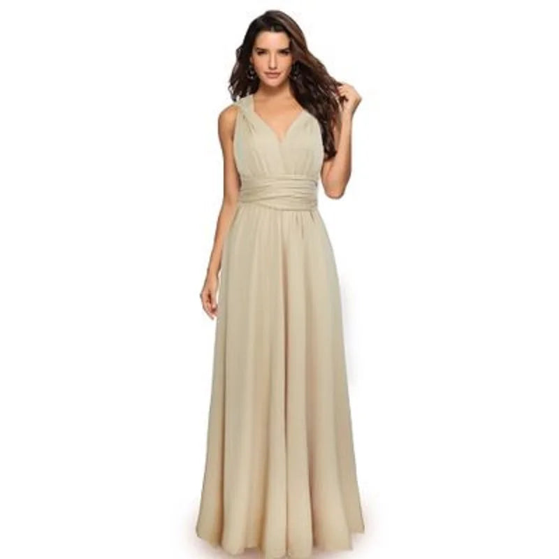 Women Multiway Wrap Convertible Boho Maxi Club Red Dress Bandage Long Dress Party Bridesmaids Infinity Robe Longue Femme
