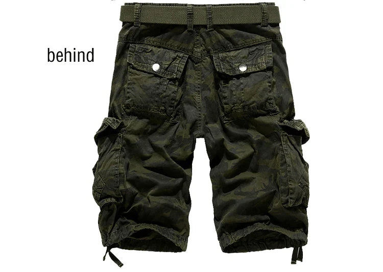 Camouflage Loose Cargo Shorts Men Cool Military Camo Short Pants